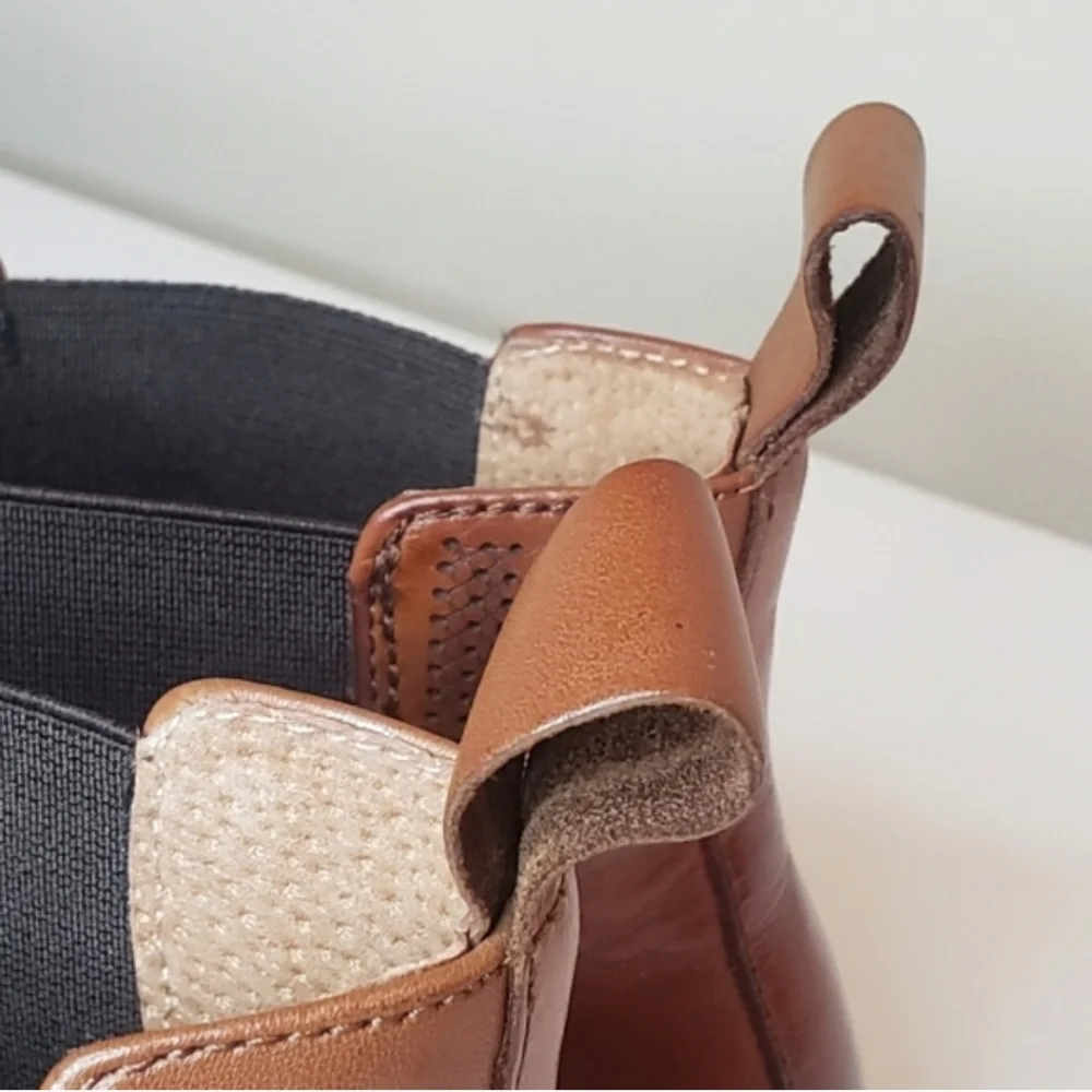 Stacy Adams Men's Cognac Leather Chelsea Boots - Size 11.5 M